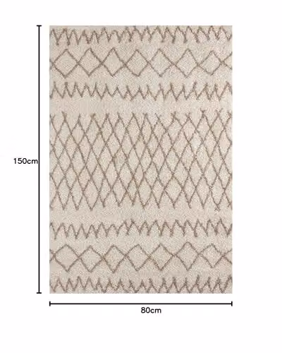 THE RUGS Moroccan Design Rectangular Rug in Beige, W: 80 cm, L: 150 cm – 2