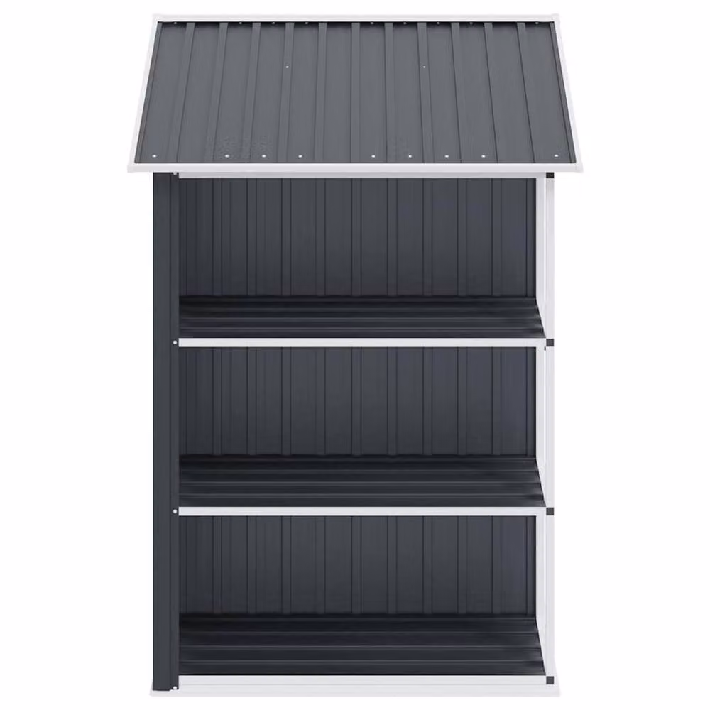 Berkfield Home Garden Shed with Shelving in Anthracite Grey, W/D/H: 205 x 130 x 183 cm – 2