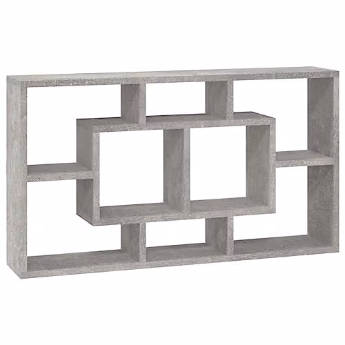 vidaXL Wall Mounted Display Shelf with 8 Compartments in Matt Grey – 1