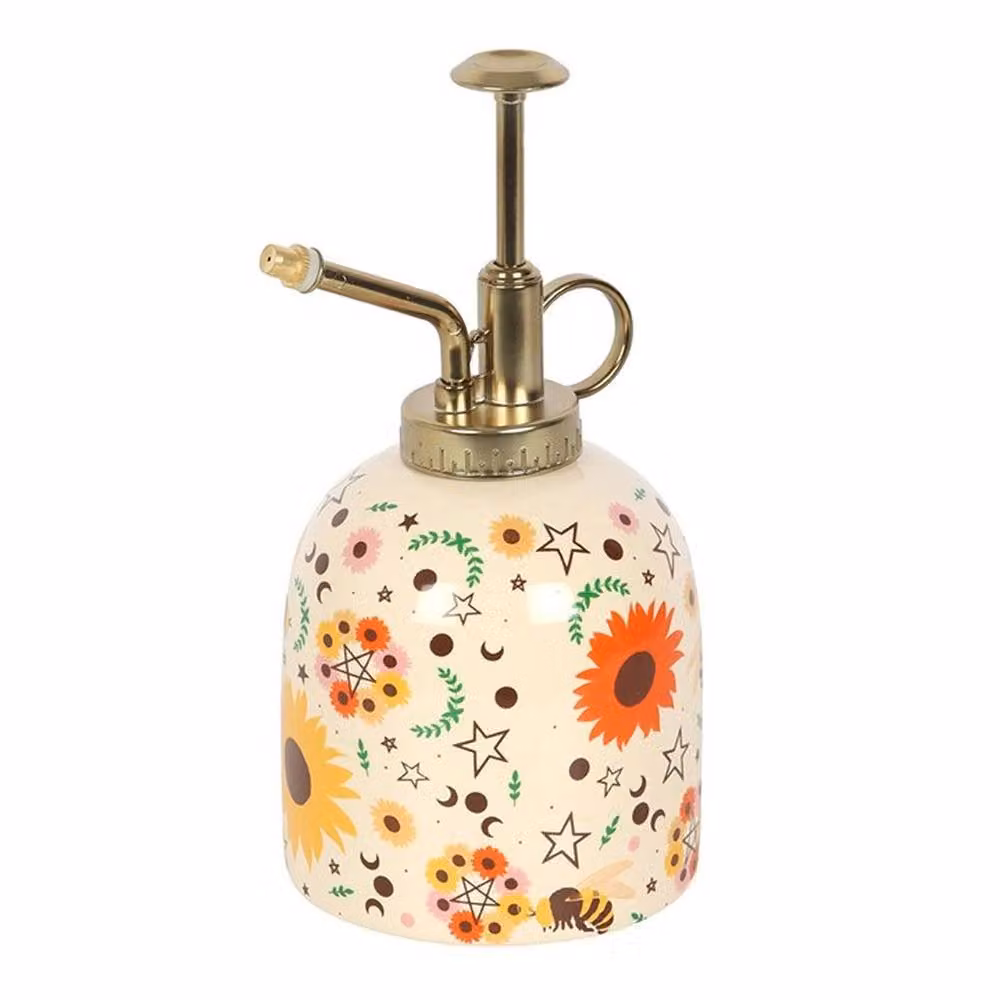 Uniqueful Bee Radiant Print Ceramic Plant Mister in Multicolour and Gold – 2