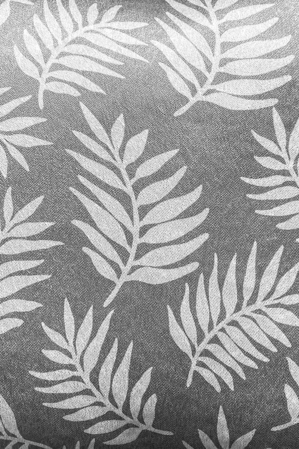 Enhanced Living Oakland Grey Leaf Pattern Thermal Room Darkening Eyelet Curtains, Pair, W: 229 cm, H: 229 cm – 4