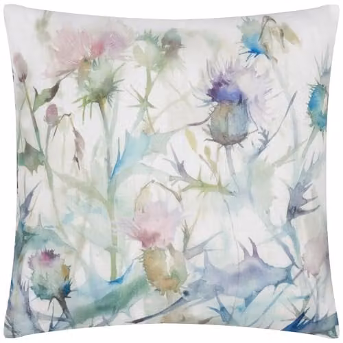 Voyage Maison Damson Bristle Outdoor Cushion, Multicolour Floral Highland Thistle Design, W/D/H: 43 x 43 x 43 cm
