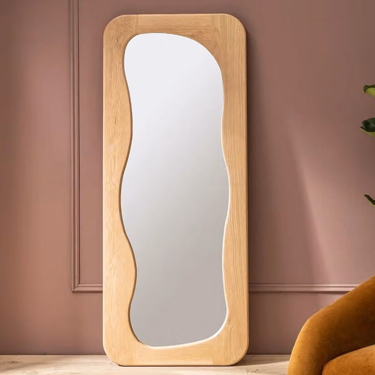 Atkin & Thyme Finn Full Length Scandinavian Hanging Mirror, Brown, H 145 x W 51.5 x D 3 cm