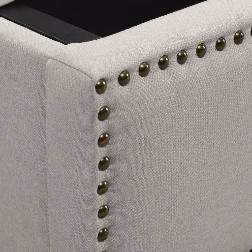 Merax Double Ottoman Bed with Storage Bench in Grey Velvet Upholstery, W/D/H: 135 x 190 cm – 3