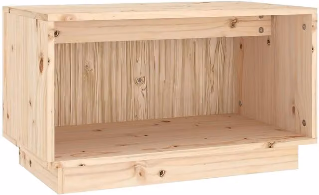 Berkfield Home Rustic Solid Wood Pine TV Cabinet in Brown, W/D/H: 60 x 35 x 35 cm