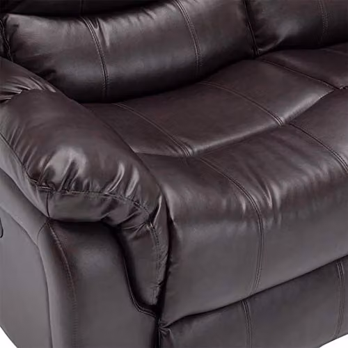 More4Homes Seattle High Back Electric Bonded Leather Recliner 3+2+1 Sofa Set Suite, Brown – 4