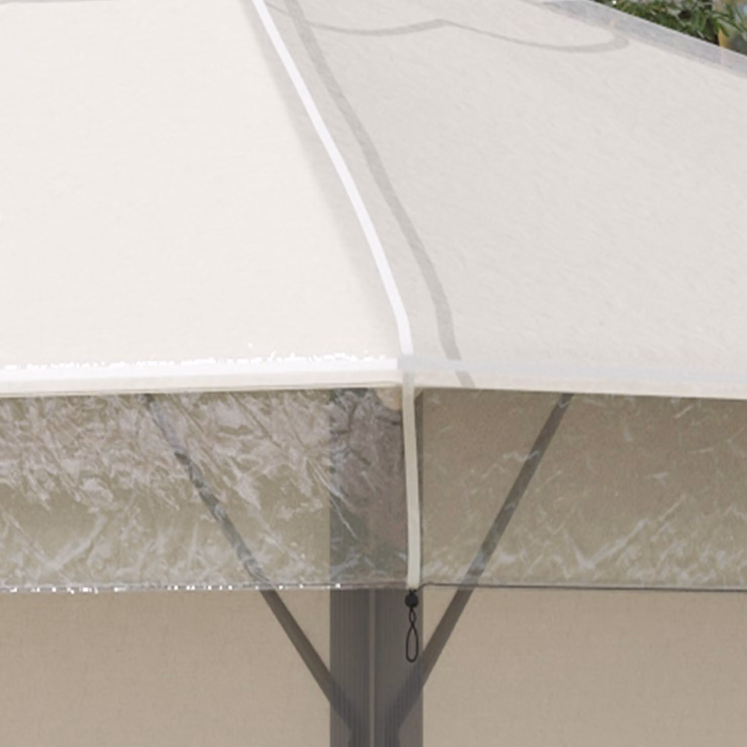 Outsunny Transparent Waterproof Gazebo Protective Cover for Canopy and Tents, W x W: 300 x 300 cm – 4
