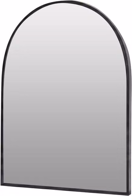 Yezi Arched Wall Mirror with Black Metal Frame, W: 30 cm, H: 40 cm – 1