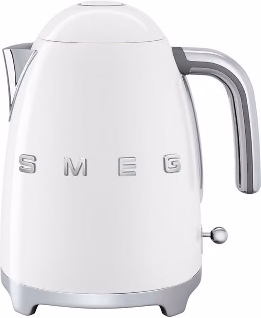 Smeg White Stainless Steel Kettle and 2 Slice Toaster Set