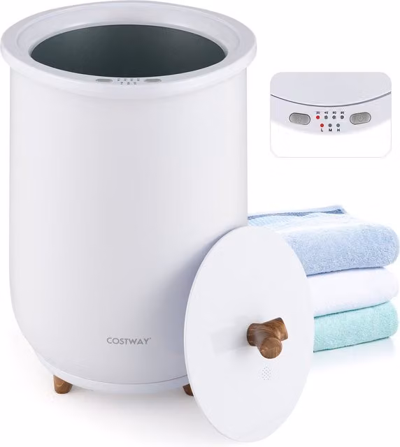 Costway Bucket-Style Towel Warmer in White