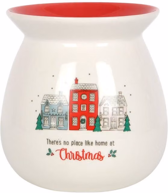 Something Different No Place Like Home Ceramic Wax Melt Burner Set in White