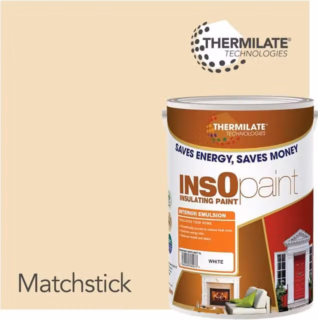 THERMILATE TECHNOLOGIES Low Emission Water Based Interior Emulsion Dispersion Paint in Beige, 5 l