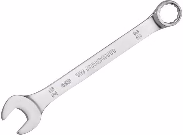 Facom Slim Metric Combination Spanner, 20mm, Steel, Silver