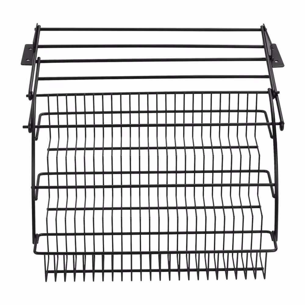 Garden Sanctuary 3 Tier Pull Down Metal Spice Rack Cabinet Organiser in Black – 3