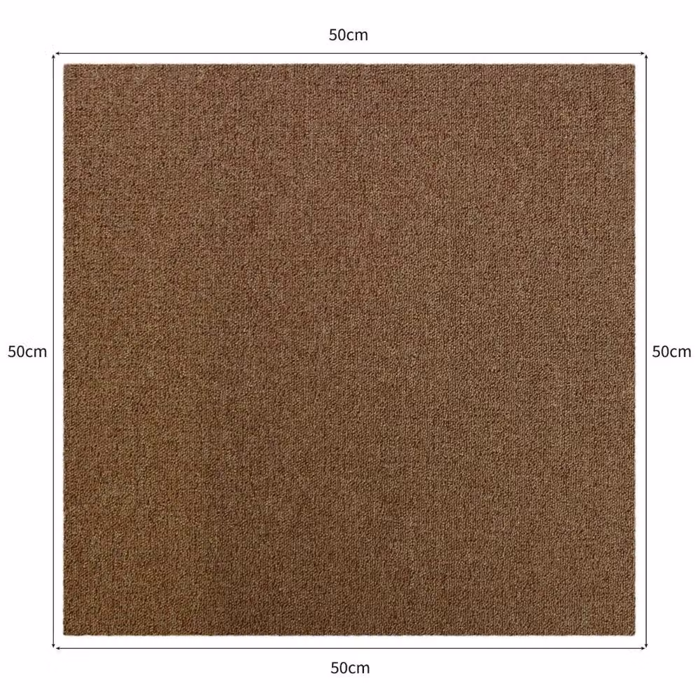 Monstershop Glue Down Carpet Tiles in Sand Brown, 10m2 – 5