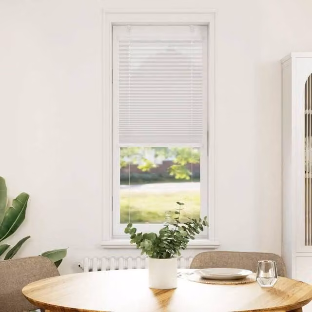 Berkfield Home Single Pleat Corded Blind in Light Grey, W: 45 cm, H: 150 cm, Polyester Fabric