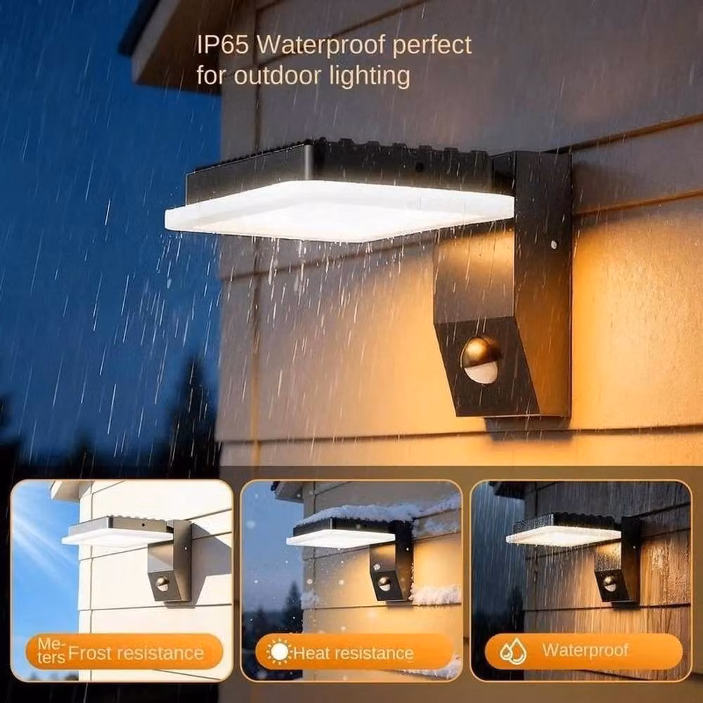 Kelvenix Modern Outdoor PIR Motion Sensor Security Floodlight in Black – 3