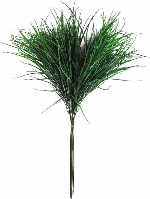 Green Artificial Grass Foliage Stem Spray