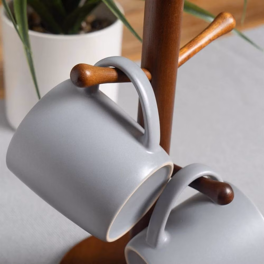 Argon Tableware Set of 2 Grey Ceramic Mugs, 350ml – 3