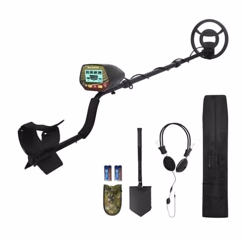 Traderight Professional Metal Detector with IP68 Waterproof Coil and 7 Detection Modes in Black – 1