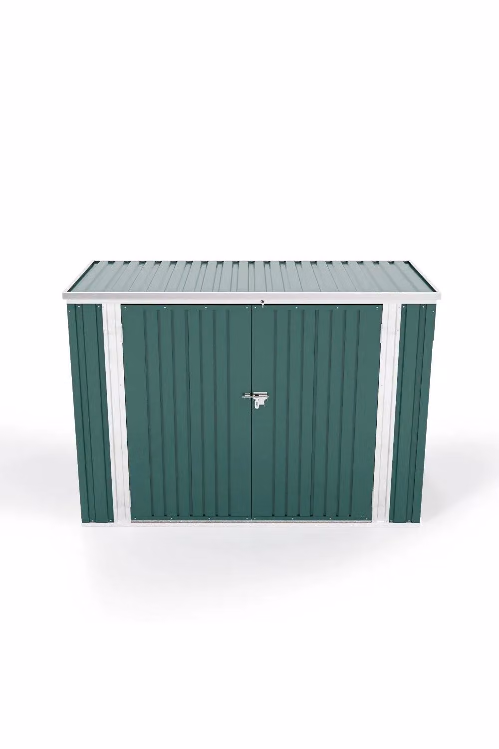 Garden Sanctuary Green Steel Outdoor Bin Store and Storage Shed, W/D/H: 130.0 x 105.0 x 176.0 cm – 3