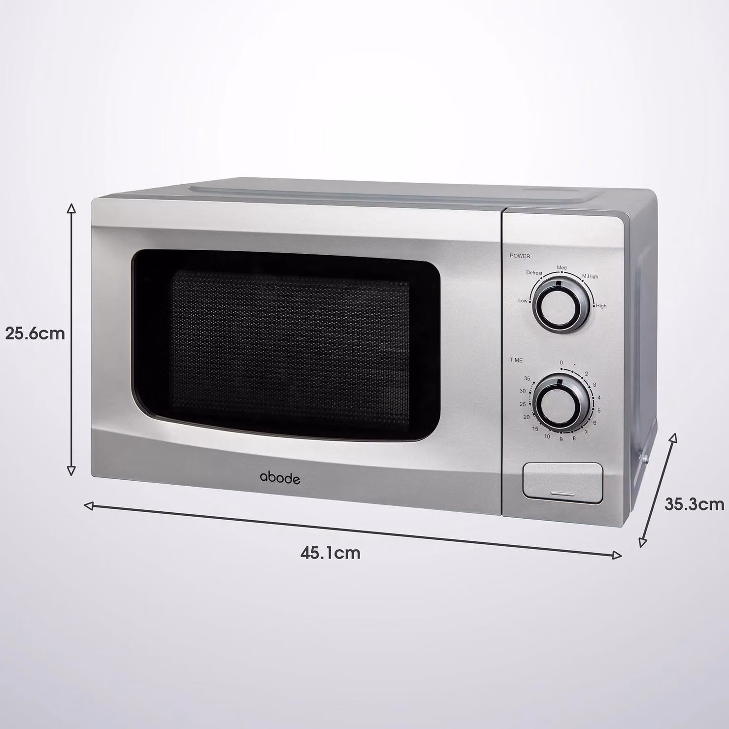 Abode AMM2001-M 20 Litre 700W Manual Solo Microwave in Silver – 2