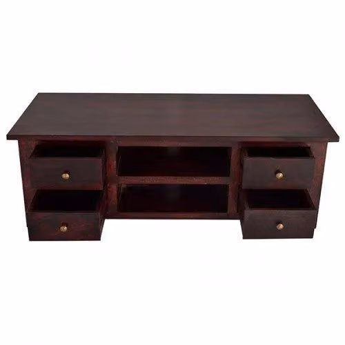 IH Design Mardig Dark Wood TV Cabinet with Drawers in Brown Mango Wood – 3