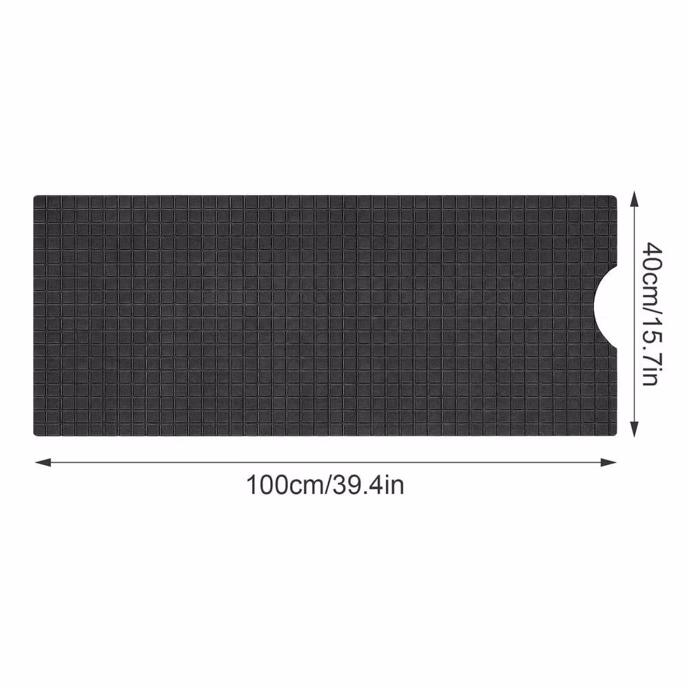 NESTLUNE Black Non-Slip Bathtub Mat with Strong Suction Cups, W: 100 cm, D: 40 cm – 2