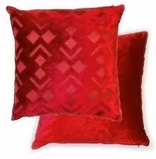 New Edge Blinds Barcelona Red Velvet Square Cushion Cover, W/D/H: 43 x 43 x 43 cm