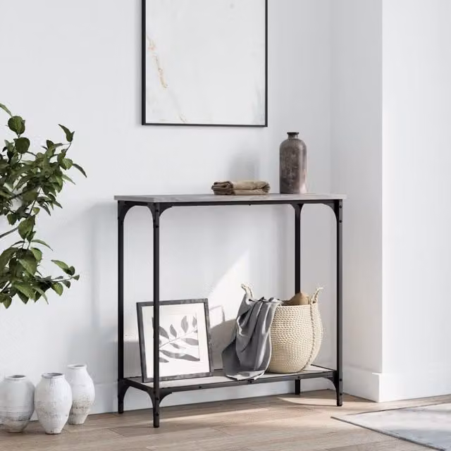 Berkfield Home Grey Sonoma Console Table, W/D/H: 75 x 30.5 x 75 cm