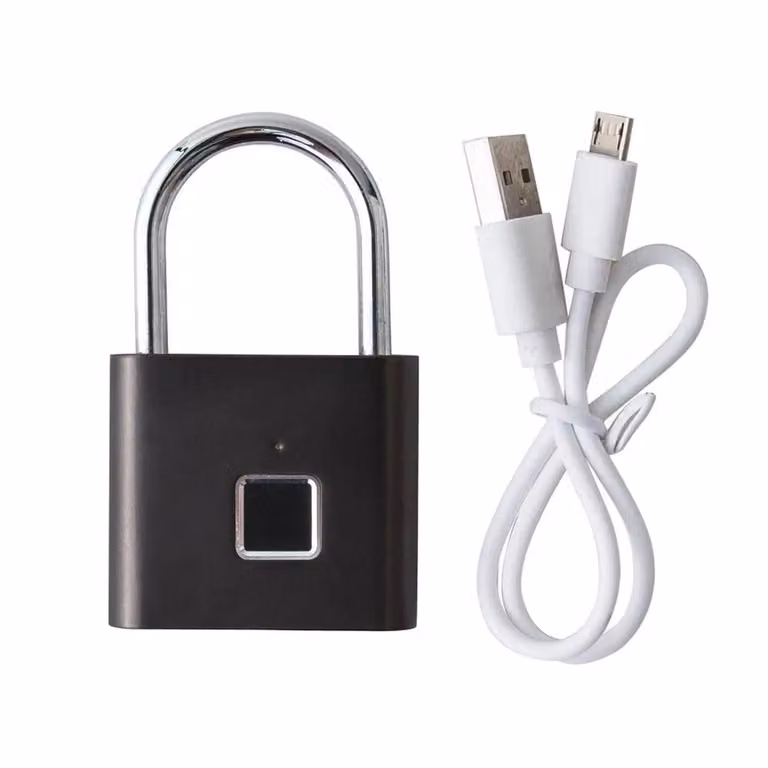 ENER-J Fingerprint Padlock in White Zinc Alloy