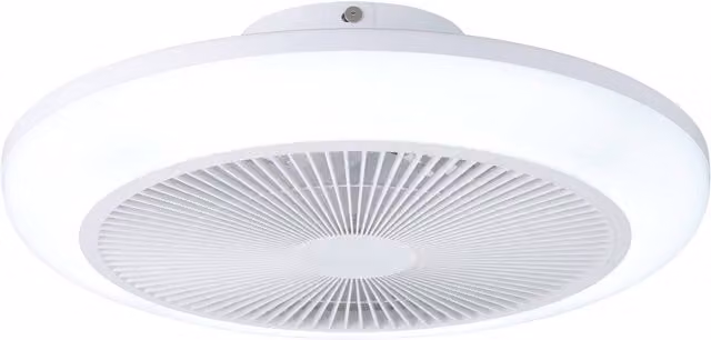 EGLO Sayulita 1 White Plastic Ceiling Fan with LED Light