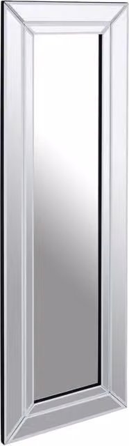 Orsina Sana Rectangular Modern Wall Mirror with Double Bevelled Edge in Clear Glass
