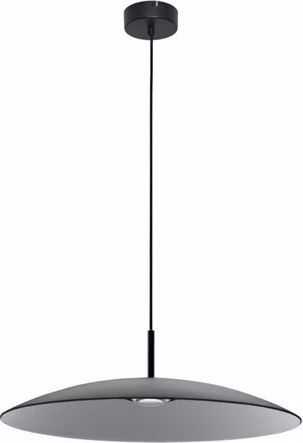 Netlighting Polifemo 60cm Dome Pendant Light in Black with Smokey Glass, 17W LED, 1360lm, 3000K Warm White – 1