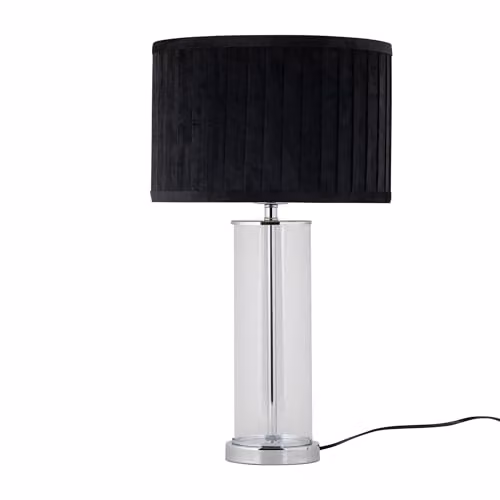 First Choice Lighting Aura Chrome Table Lamp with Black Shade – 6