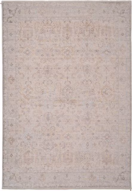 The Rug House Beige Tapestry Fringed Woven Area Rug, Vintage Boho Style, Width: 330 cm