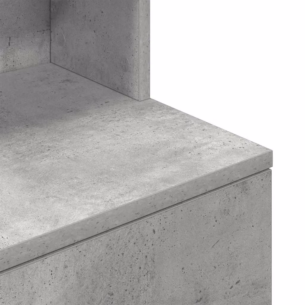 Berkfield Home Bedside Cabinet in Concrete Grey, W/D/H: 39 x 35 x 125 cm – 4