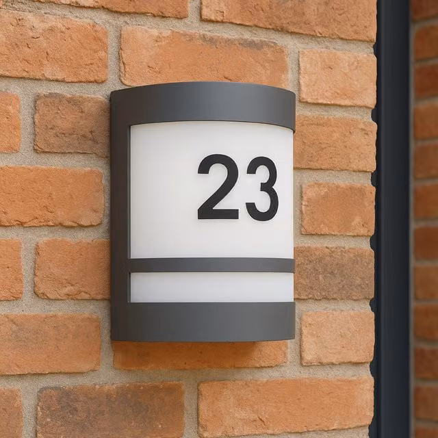 CGC KALA Black and Silver Stainless Steel Curved Outdoor Wall Light