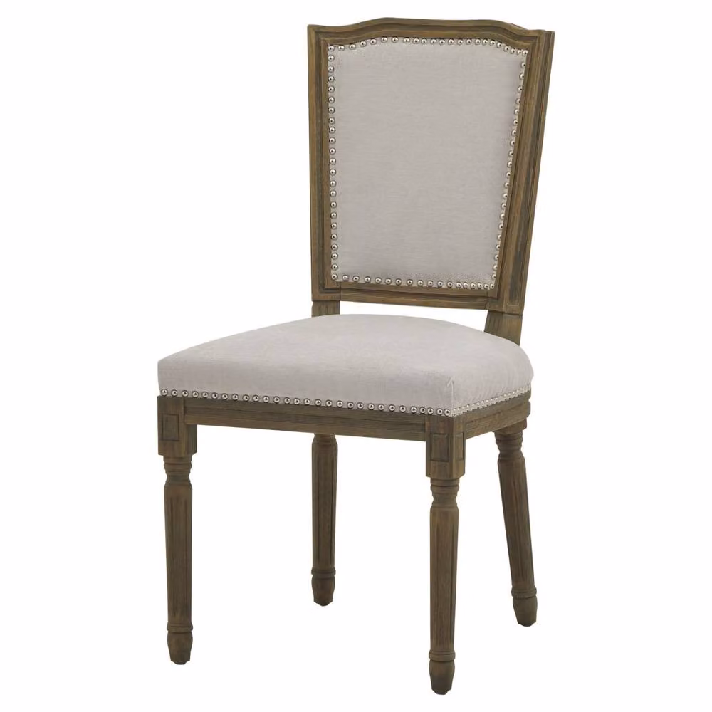 Wyld Haus Vernet Mid-Century Grey Linen Upholstered Dining Chair – 2