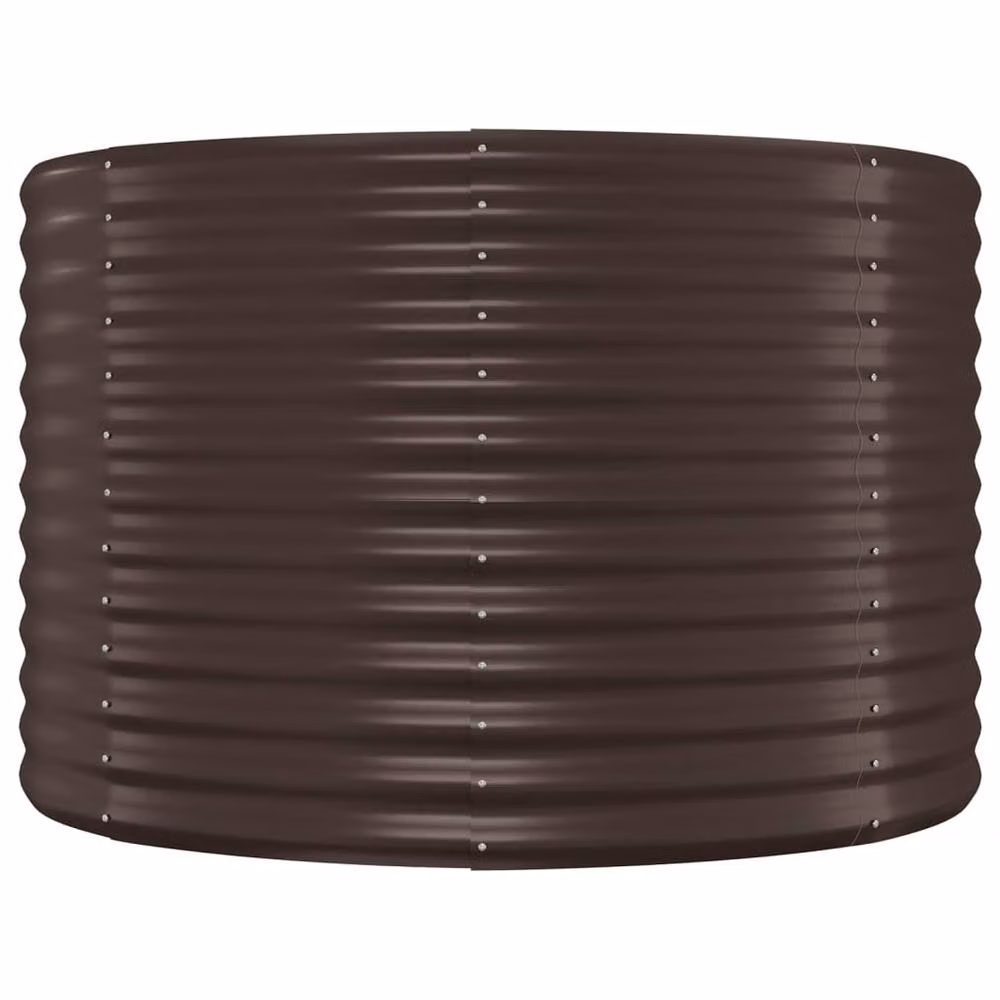 Berkfield Home Garden Raised Bed in Brown Powder-coated Steel, W/D/H: 175 x 100 x 68 cm – 3