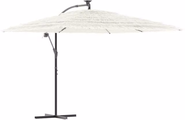 Berkfield Home White Garden Parasol with Steel Pole, W/D/H: 290 x 290 x 238 cm – 1