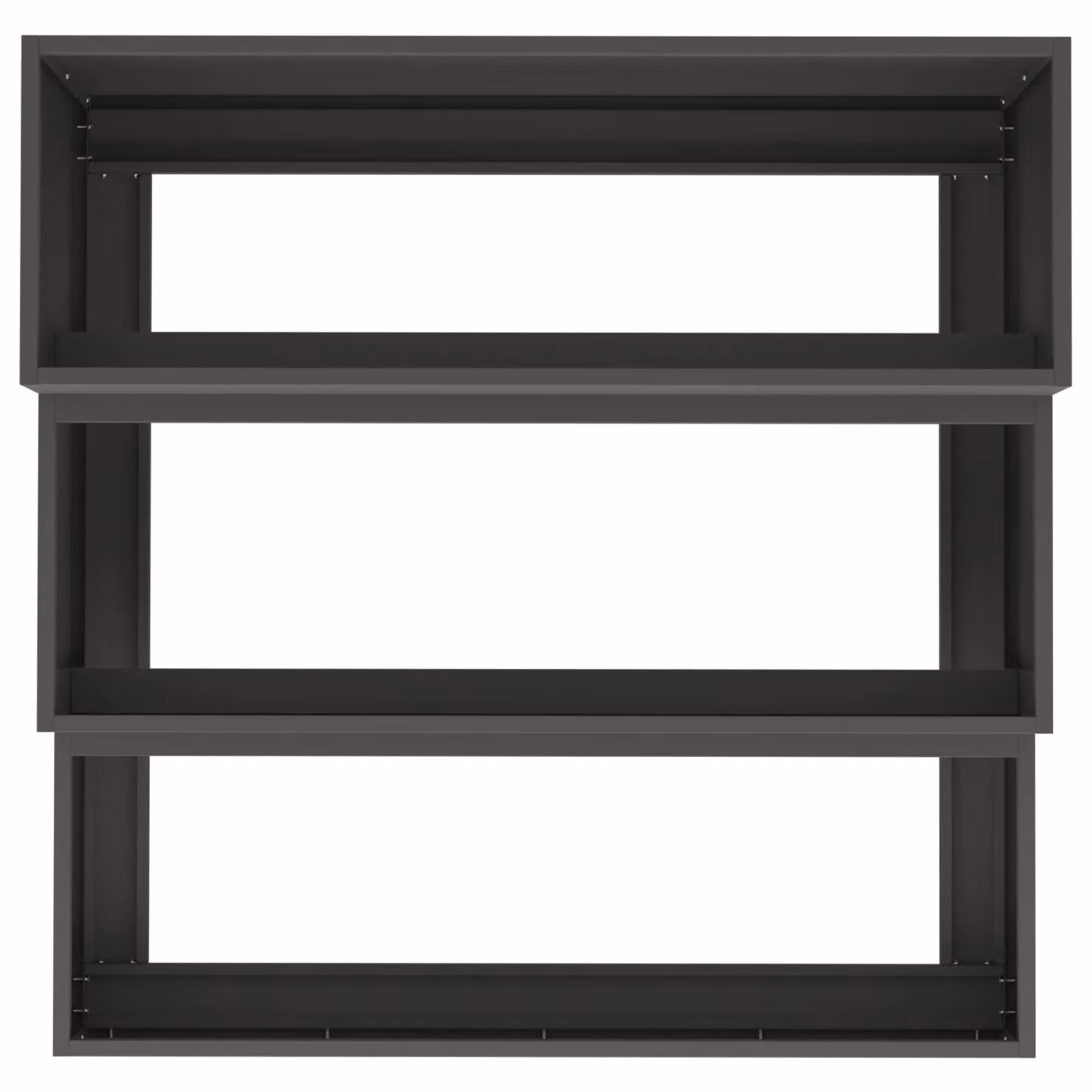 Berkfield Home 3-Tier Steel Garden Planter, Black, W/D/H: 90 x 90 x 35 cm – 3