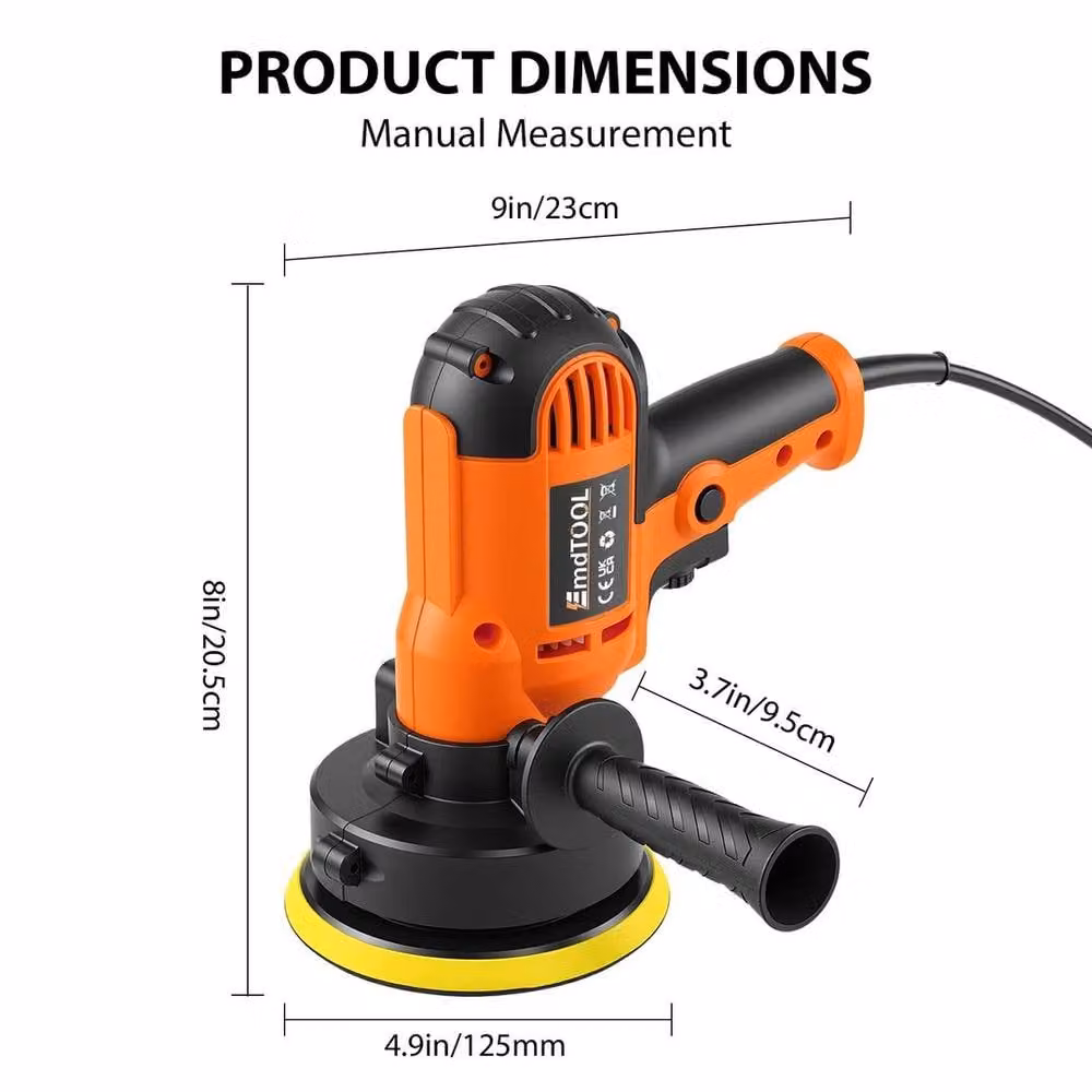 SPETLEK Dual Action Car Polisher Buffer Sander Orbital in Orange – 2