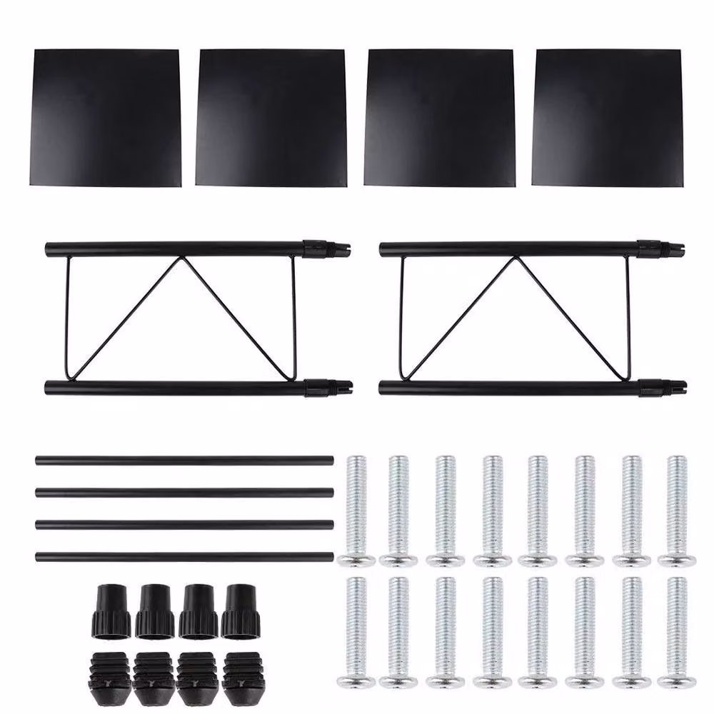 KORVIXA Adjustable 3 Tier Metal Microwave and Oven Storage Rack Stand in Black – 4
