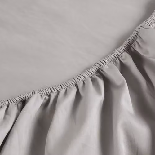 Christy 400TC Luxury Cotton Sateen Double Fitted Sheet in Silver Grey, W: 140 cm, L: 190 cm – 3