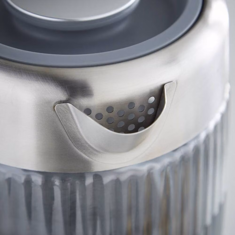 Morphy Richards Lantern Ribbed Glass and Stainless Steel Kettle in Grey – 3