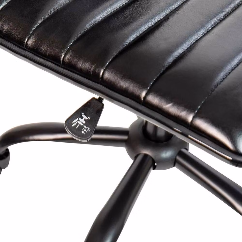 FORGEVIO Executive Office Chair in Black PU Leather with Adjustable Height and Swivel Function – 3