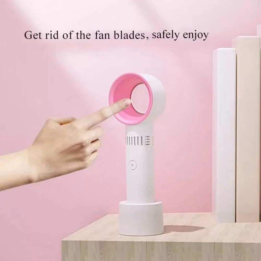 NESTLUNE White Mini USB Rechargeable Handheld Cooling Fan – 2