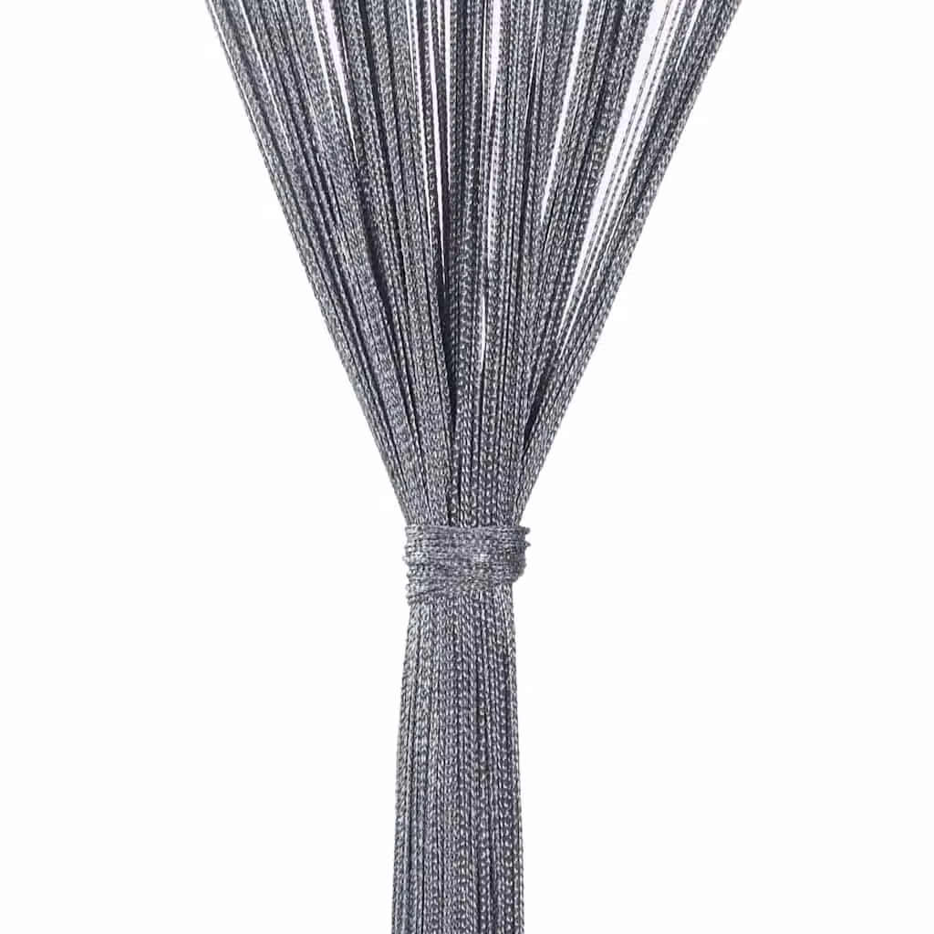 Berkfield Home Anthracite String Curtains, 2 Pack, W: 140 cm, H: 250 cm – 3