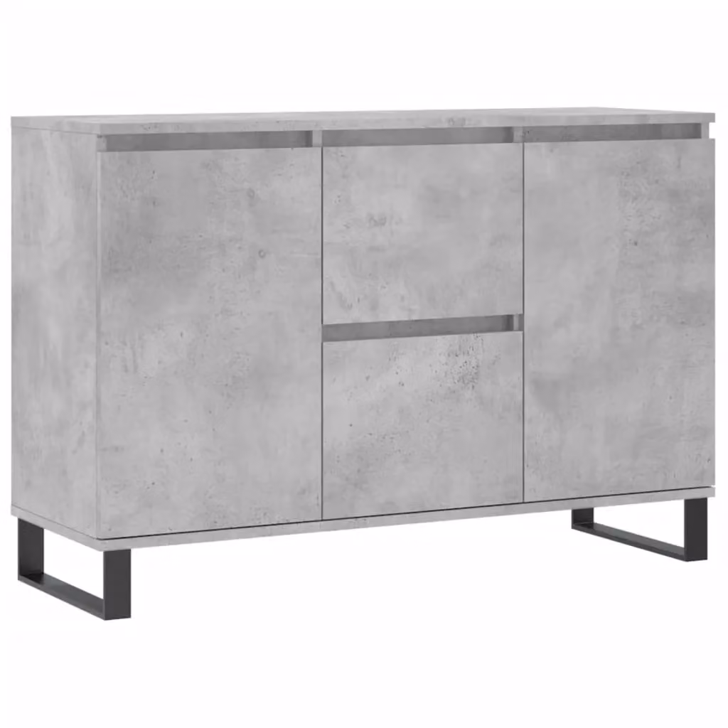 Berkfield Home Industrial Sideboard in Concrete Grey, W/D/H: 104 x 35 x 70 cm – 2